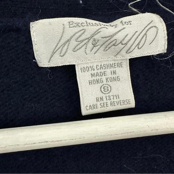 Lord & Taylor Women’s 100% Cashmere Blue Button Down Sweater Size S .. - Picture 3 of 5